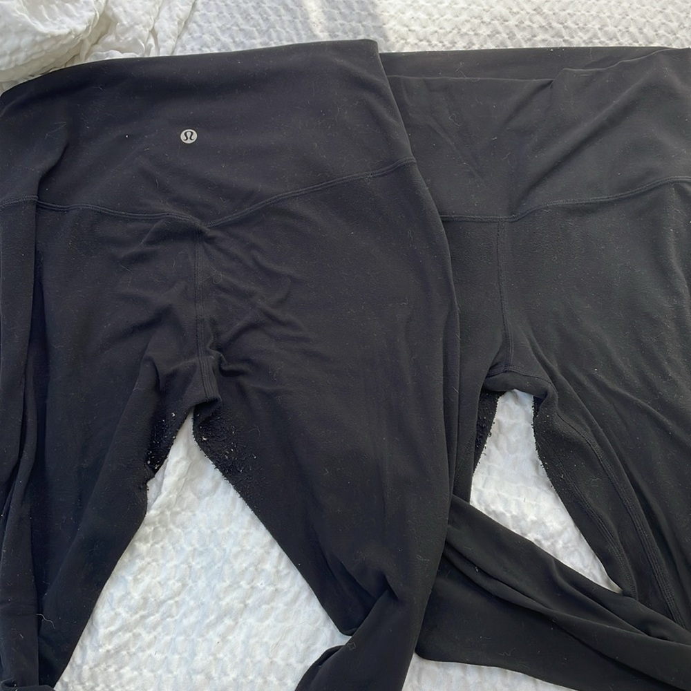 Used Lululemon Leggings - Two, Black, Size 12